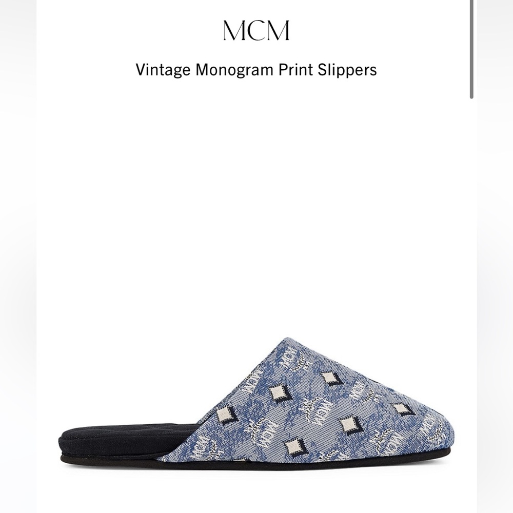 MCM Vintage Monogram Slippers w Box, Dust Bag & Authenticity Card OPEN TO OFFERS